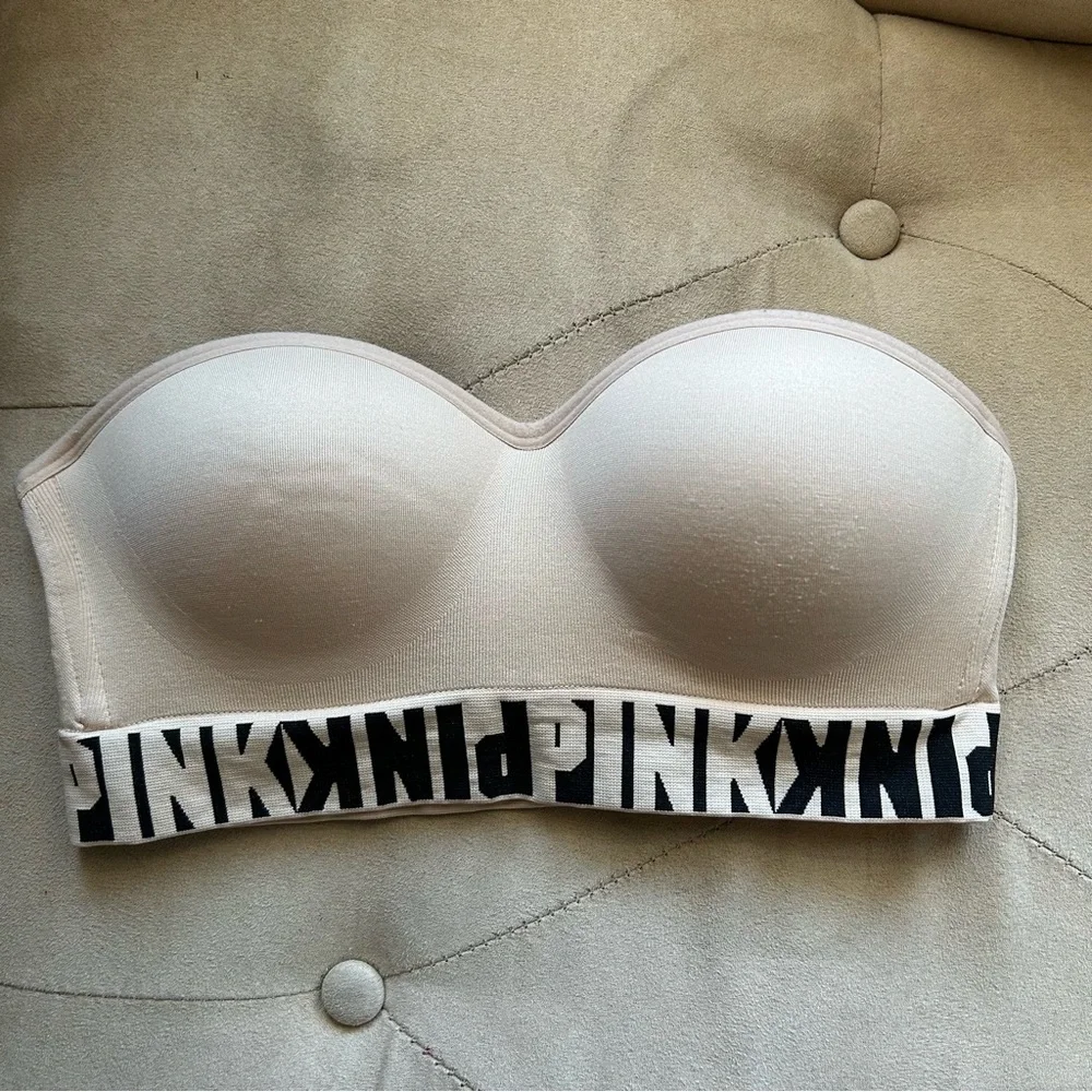Pink Victorias Secret Women's Small S Comfortable Padded Bandeau Bra
